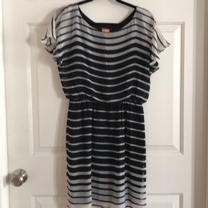Black & white striped dress